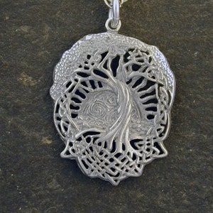 Sterling Silver Celtic Tree of Life Pendant on a Sterling Silver Chain