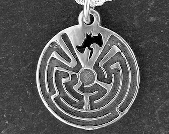 Sterling Silver Pelican Maze Pendant on Sterling Silver Chain.