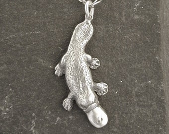 Sterling Silver Duck Billed Platypus Pendant on a Sterling Silver Chain