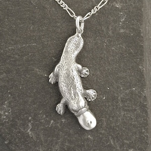 Sterling Silver Duck Billed Platypus Pendant on a Sterling Silver Chain