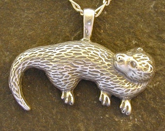 Sterling Silver Otter on Sterling Silver chain