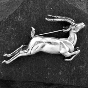 Sterling Silver Impala Brooch