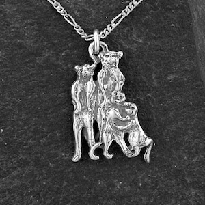 Sterling Silver Meercats on a Sterling Silver Chain