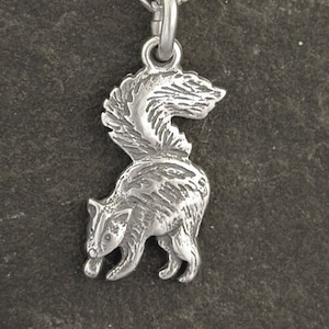 Sterling Silver Skunk Pendant on Sterling Silver Chain.