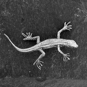 Sterling Silver Lizard Brooch