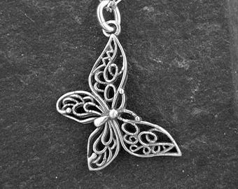 Sterling Silver Butterfly Pendant on a Sterling Silver Chain