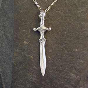 Sterling Silver Sword Pendant on a Sterling Silver Chain
