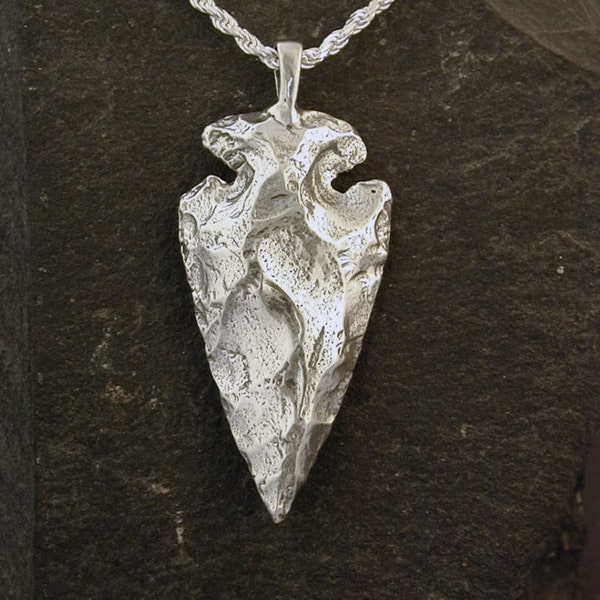 Sterling Silver Arrowhead Pendant on a Sterling Silver Chain.