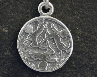 Sterling Silver Bunny Rabbit Pendant on a Sterling Silver Chain