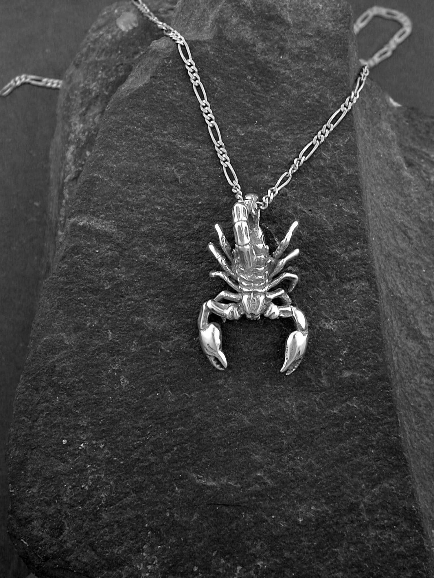 Sterling Silver Scorpio Pendant on a 