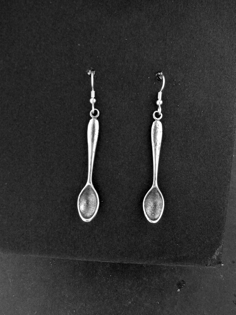 Sterling Silver Spoon Earrings on Heavy Sterling Silver French Wires