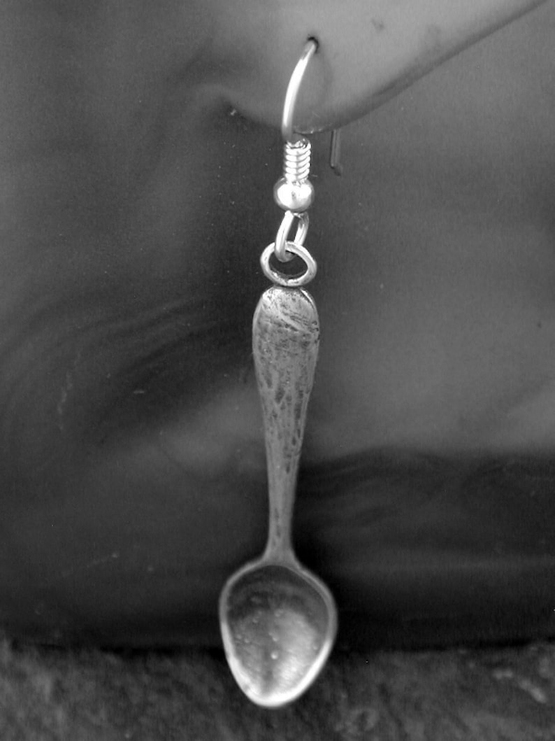 Sterling Silver Spoon Earrings on Heavy Sterling Silver French Wires