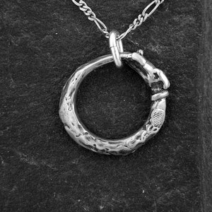 Sterling Silver Ouroboros Pendant on a Sterling Silver Chain image 3