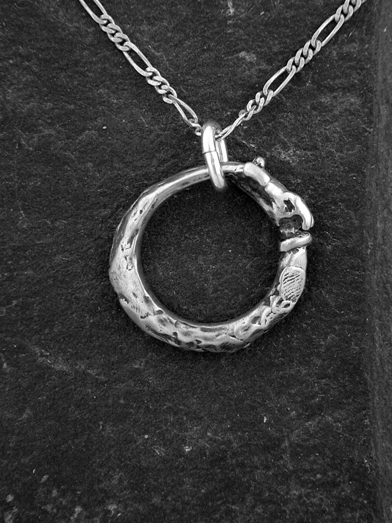 Sterling Silver Ouroboros Pendant on a Sterling Silver Chain image 3