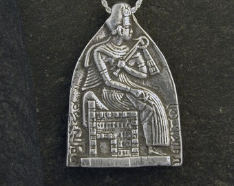 Sterling Silver  Egyptian King Pendant on a Sterling Silver Chain.