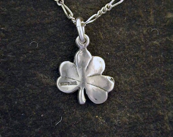 Sterling Silver Clover Pendant on a Sterling Silver