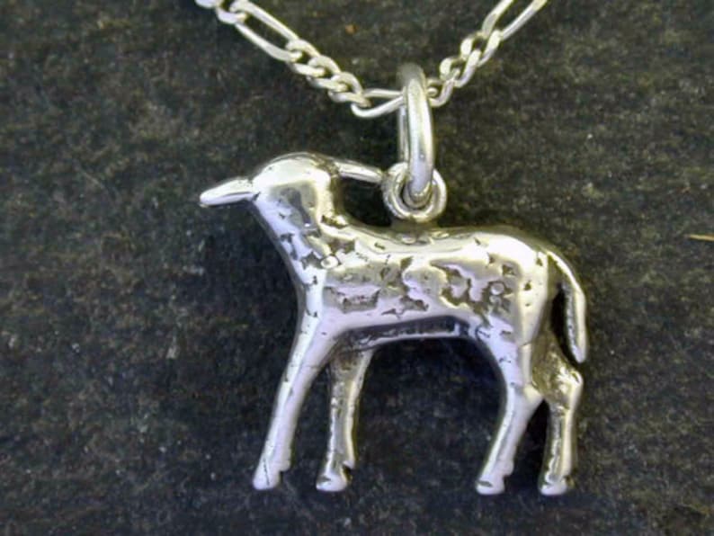 Sterling Silver Lamb Sheep Pendant on Sterling Silver Chain. Etsy