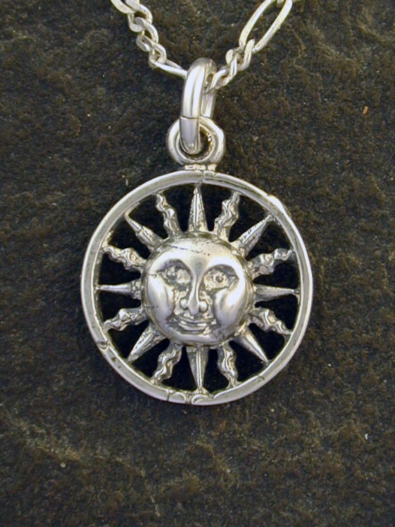 Sterling silver sun pendant deals