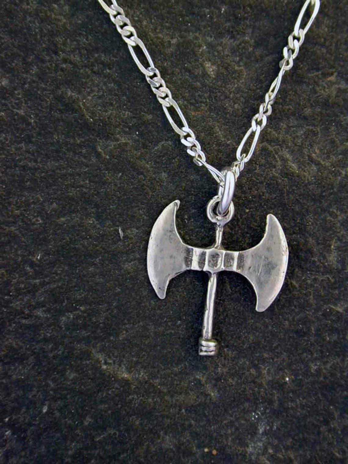 Pendentif Hache Viking Argent avec Valknut & Yggdrasil