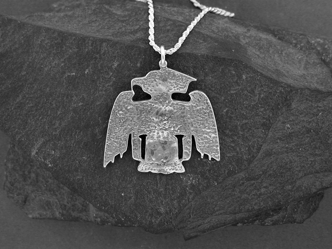 Sterling Silver Thunderbird Pendant on a Sterling Silver Etsy UK