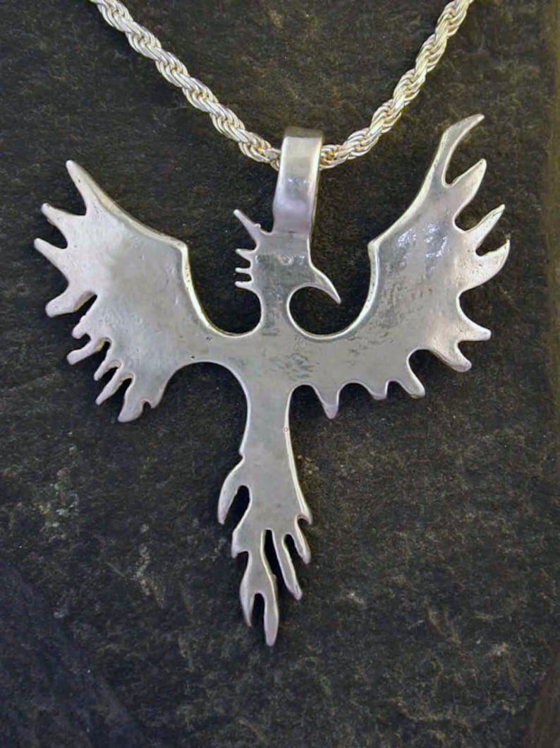 Silver phoenix pendant Clearance