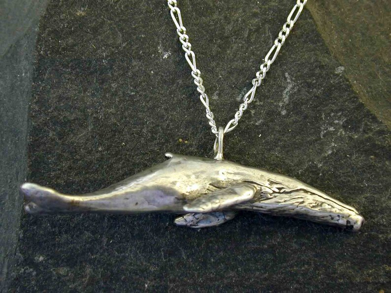 Sterling Silver Original Humpback Whale Pendant on a Sterling Silver Chain. image 2