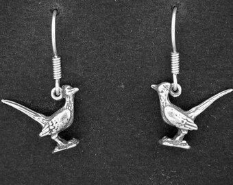 Sterling Silver Roadrunner Earrings on Heavy Sterling Silver French Wires