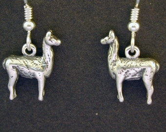 Sterling Silver LLama Earrings on Heavy Sterling Silver French Wires