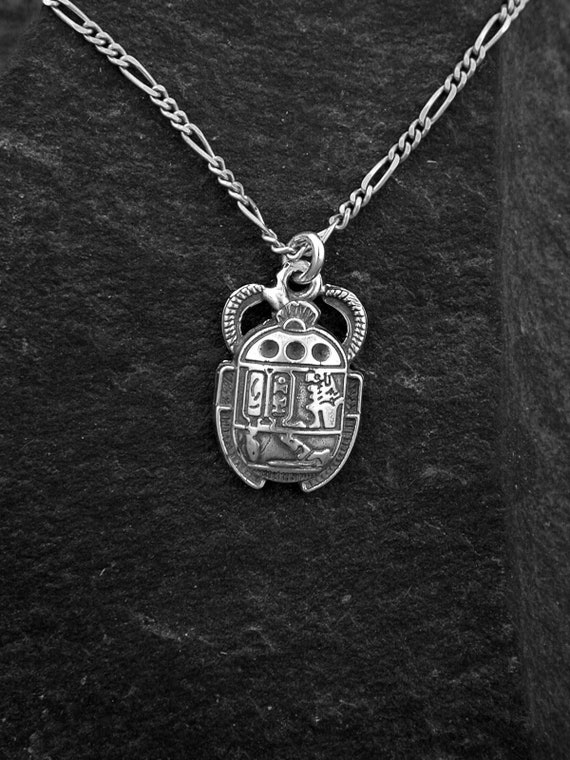Sterling silver shop scarab pendant