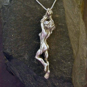 Sterling Silver Bondage Woman Pendant on a Sterling Silver Chain. image 3