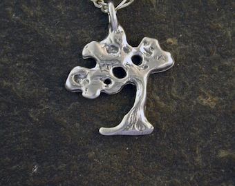 Sterling Silver Monterey Cypress Tree Pendant on a Sterling Silver Chain