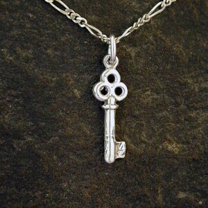 Sterling Silver Key of Love Pendant on a Sterling Silver Chain