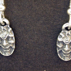 Sterling Silver Devil Earrings on Heavy Sterling Silver French Wires