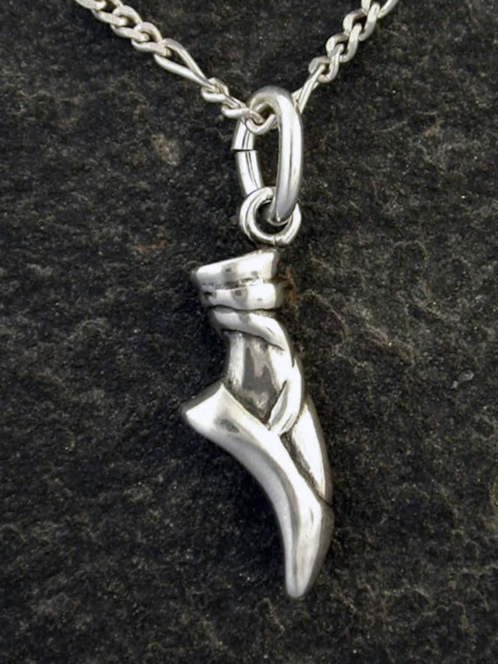 sterling silver ballet slipper shoe pendant on sterling silver chain.