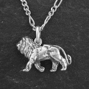 Sterling Silver African Lion Pendant on a Sterling Silver Chain. image 3