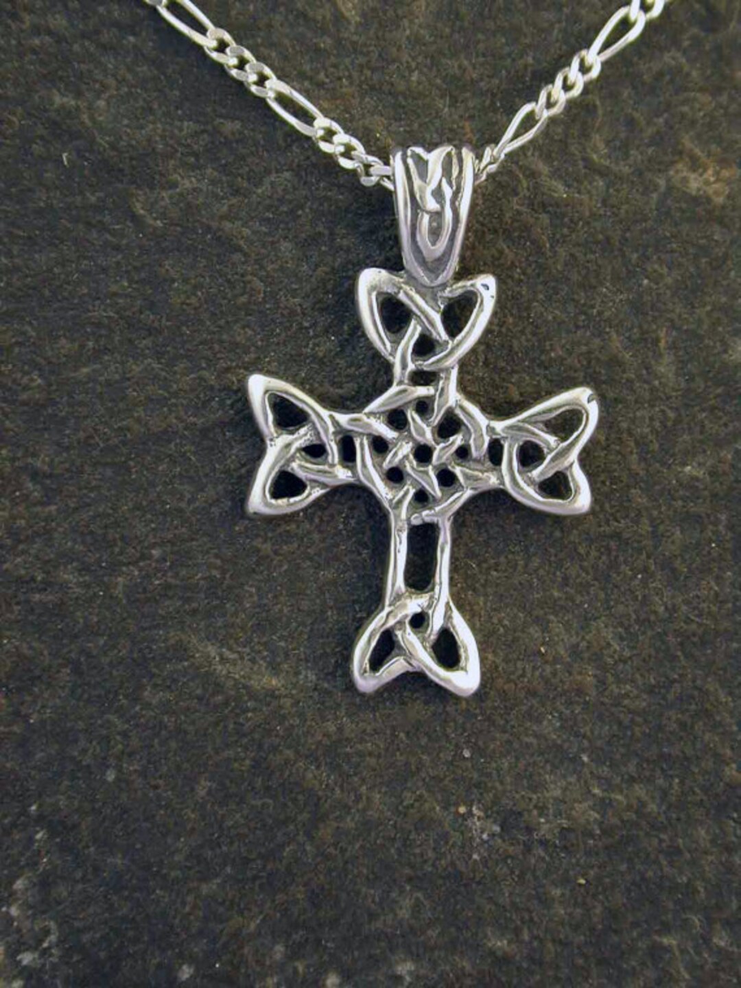 Sterling Silver Celtic Cross Pendant on a Sterling Silver Chain - Etsy