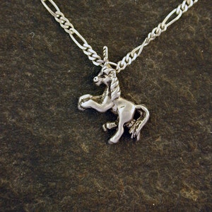 Sterling Silver Unicorn Pendant on a Sterling Silver Chain