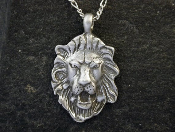 ネックレス・チョーカー BLENDOFF Argento Leone Necklace Silver 925 Sterling Silver Lion Head Pendant on a Sterling Silver Chain