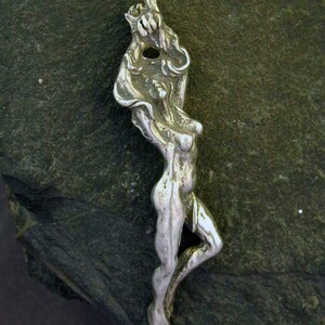 Sterling Silver Bondage Woman Pendant on a Sterling Silver Chain. image 2