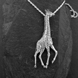 Sterling Silver Giraffe Pendant on a Sterling Silver Chain