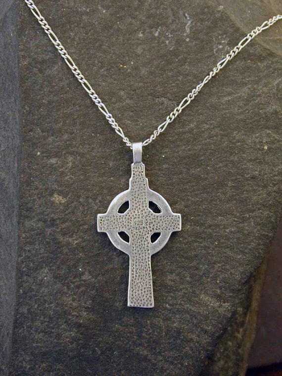 Sterling Silver Celtic Cross Pendant on Sterling Silver Chain. - Etsy