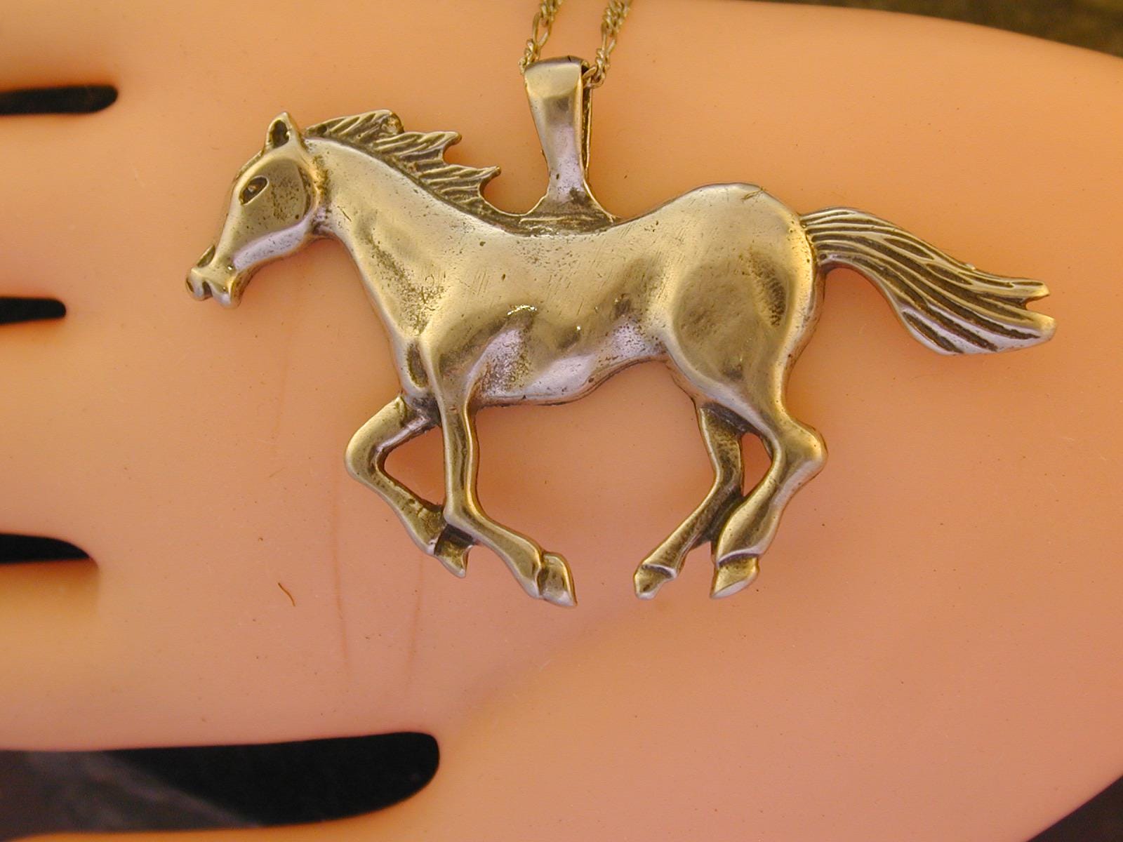 Vinani Ciondolo Cavallo Lucido In Argento 925 Con Catena 45 Cm, Made In Germany, Nichel Free