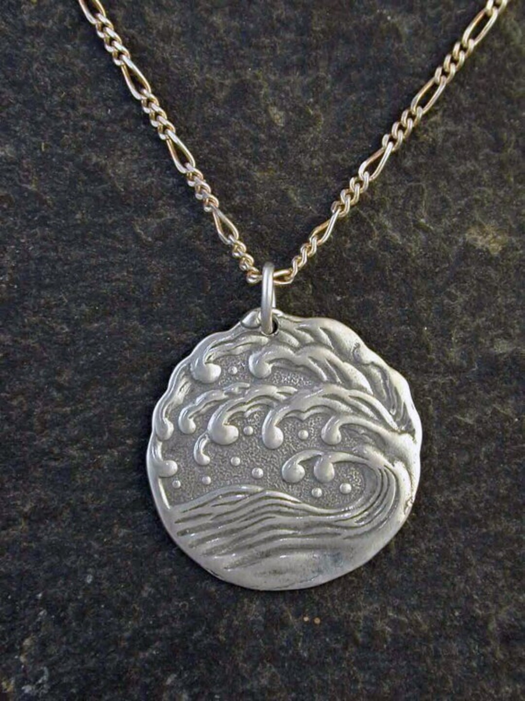 Sterling Silver Wave Pendant Ancient Japanese Design on Sterling Silver ...