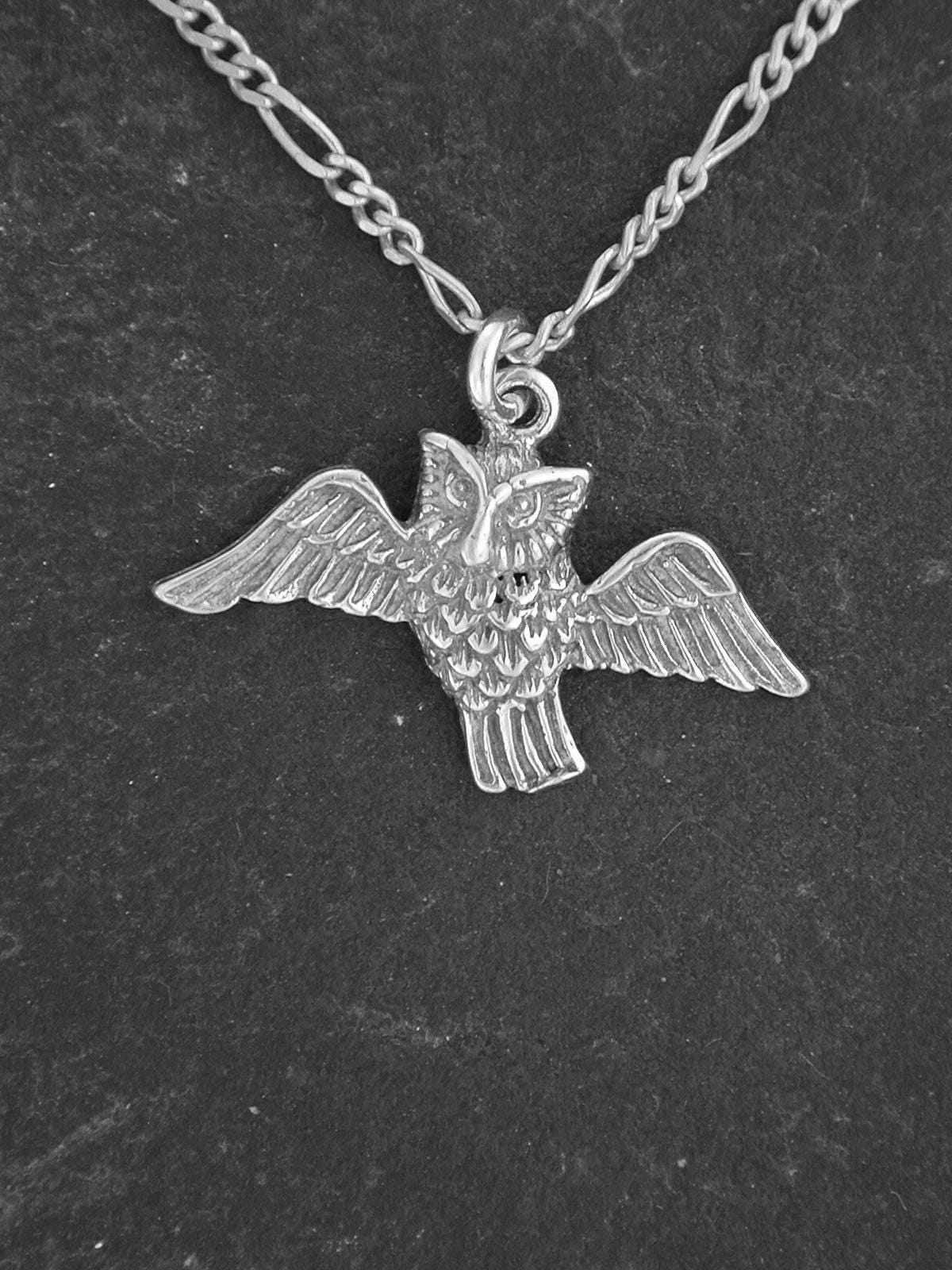 Sterling Silver Owl pendant on a Sterling Silver chain