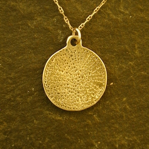 14K Gold Wave Pendant on a 14K Gold Chain - Etsy