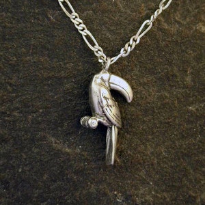 Sterling Silver Toucan Pendant on a Sterling Silver Chain
