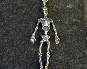 Sterling Silver Skeleton Pendant on a Sterling Silver Chain