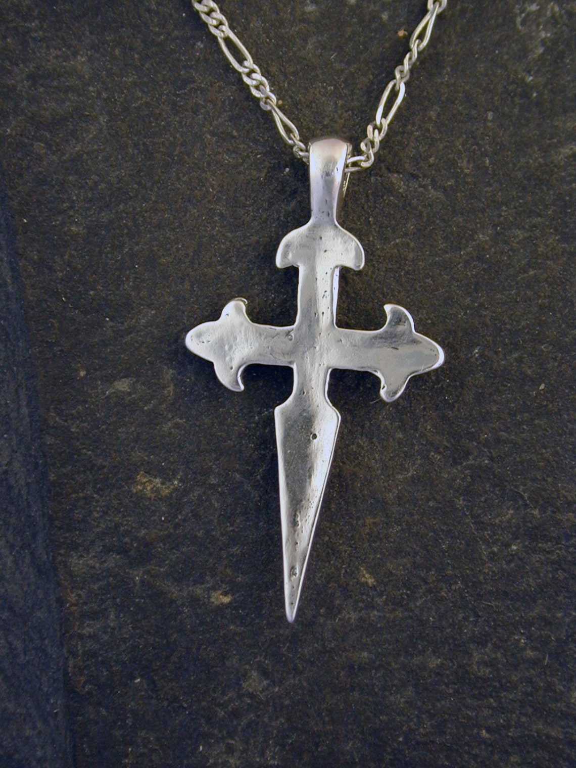 Sterling Silver Sword/cross Pendant on a Sterling Silver - Etsy