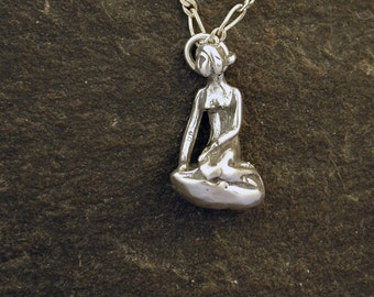 Sterling Silver Little Mermaid Pendant on a Sterling Silver Chain