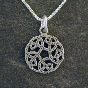 Sterling Silver Celtic Knot Pendant on a Sterling Silver Chain image 3